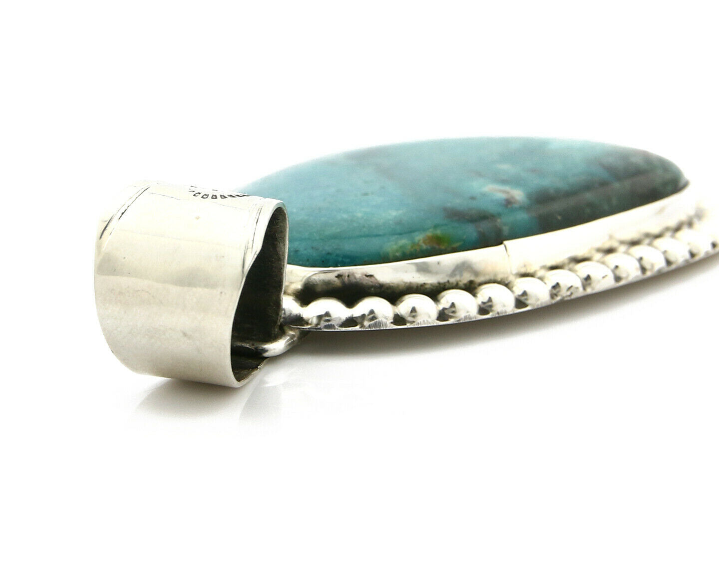 Navajo Pendant Turquoise Mountain .925 Silver Native American C.80's