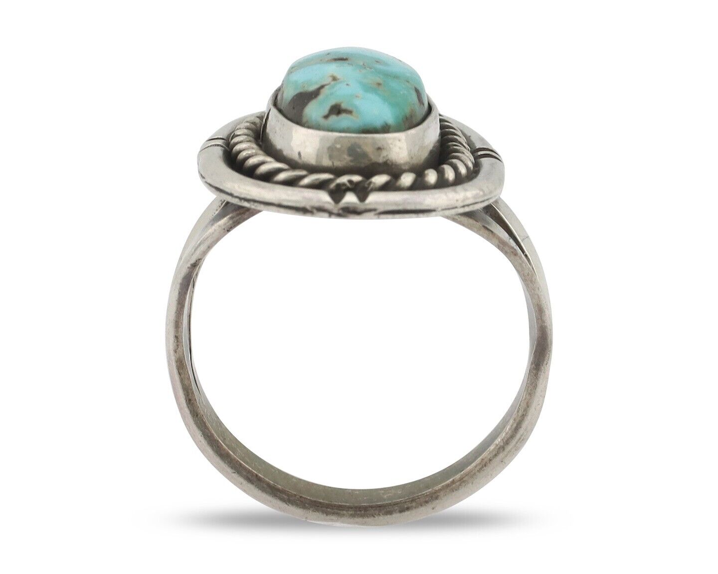 Navajo Handmade Ring 925 Silver Royston Turquoise Native Artist C.80's