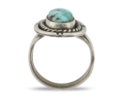 Navajo Handmade Ring 925 Silver Royston Turquoise Native Artist C.80's