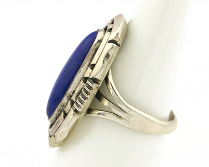 Navajo Ring .925 Silver Lapis Lazuli Artist William Denetdale C.80's