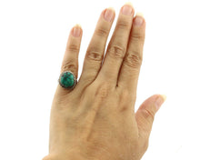 Navajo Ring 925 Silver Spiderweb Turquoise Signed Henry Morgan C.80's