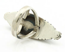 Navajo Ring .925 Silver Nevada Turquoise Native American Artist C.1980's