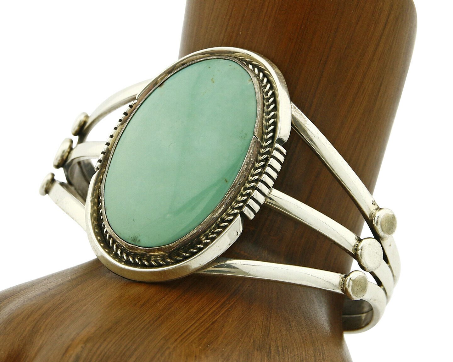 Navajo Turquoise Bracelet .925 Silver Signed Doug Zachary Cuff