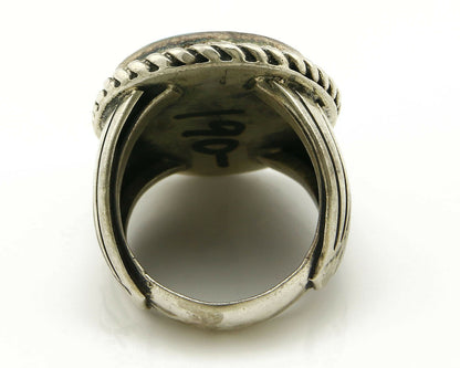 Navajo Kingman Turquoise Ring .925 Silver Artist DZ C.80's Size 10