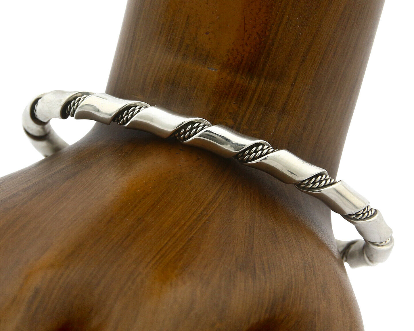 Navajo Bracelet .925 SOLID Silver Handmade Artist Tahe Circa Late 1980's