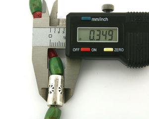 Navajo Necklace .925 Silver Royston Turquoise & Coral C.80's