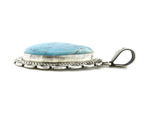 Navajo Pendant .925 Silver Turquoise Signed Artist LT Begay C.80's