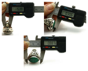 Navajo Ring .925 Silver Blue Green Southwest Turquoise Native Artist C.80's