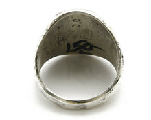 Navajo Ring .925 SOLID Silver Handmade Overlay Signed Artist CC 1980's