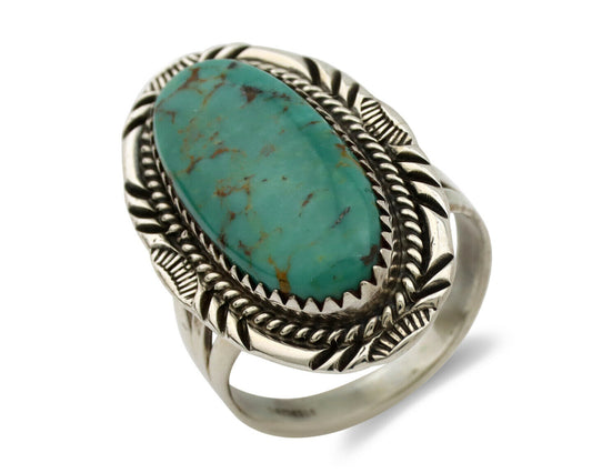 Navajo Ring .925 Silver Arizona Turquoise Artist Native American C.80's