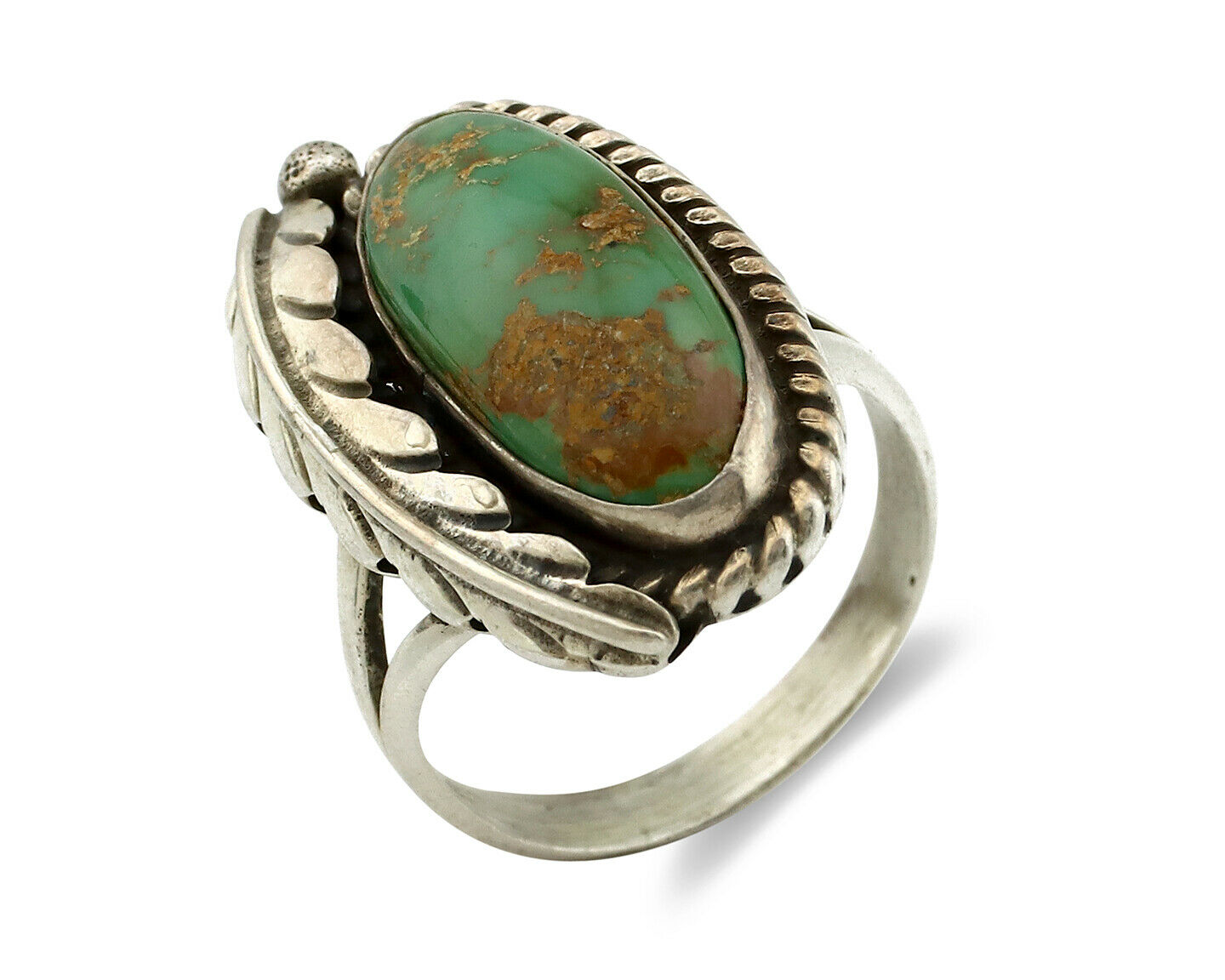 Navajo Ring .925 Silver Royston Turquoise Signed Artist Apache C.80's