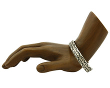 Navajo Bracelet .925 Silver Handmade Hand Stamped Signed Artist C Montoya C.80's