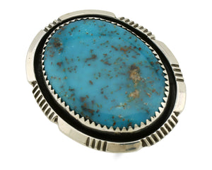 Navajo Ring 925 Silver Natural Southwest Turquoise Signed William Denetdale C80s