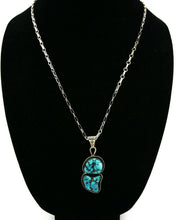 Navajo Necklace .925 Silver Morenci Turquoise Signed Artist Tony Guerro C.80's