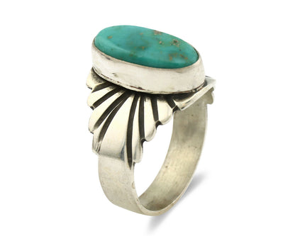 Navajo Ring .925 Silver Royston Turquoise Artist Signed Apache C.80's