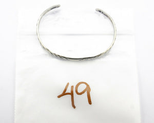 Navajo Bracelet .925 Silver Hand Stamped Arrow Head Artist I Montoya C.80's