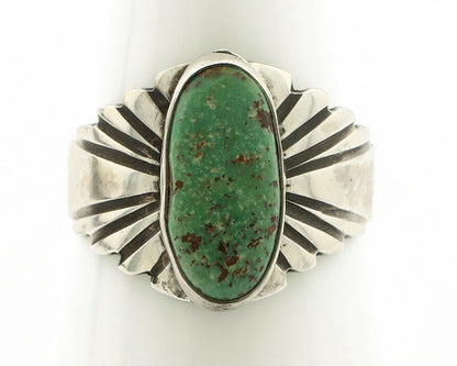 Navajo Ring .925 Silver Blue Green Arizona Turquoise Artist Signed Apache C.80's