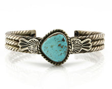 Navajo Bracelet .925 Silver Globe Turquoise Native American C.80's