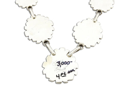 Navajo Azurite Necklace .925 Silver Signed Artist Billie Eagle C.80's