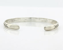 Navajo Bracelet .925 Silver Hand Stamped Arrow Head Artist Montoya C.80's