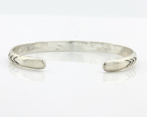 Navajo Bracelet .925 Silver Hand Stamped Arrow Head Artist Montoya C.80's