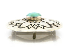 Navajo Belt Buckle .925 Silver Kingman Turquoise Artist LLoyd Nelson Cuff C80s