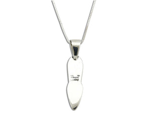 Women's Navajo Necklace .925 Silver Inlaid Natural Gemstone Signed Denni