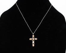 Navajo Cross Necklace 925 Silver Pink Muscle Native American Artist C.80's