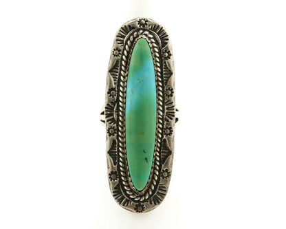 Navajo Ring .925 Silver Royston Turquoise Native American Artist C.80's