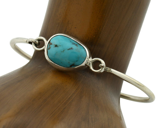 Navajo Bracelet .925 Silver Blue Arizona Turquoise Native American Artist C.90's