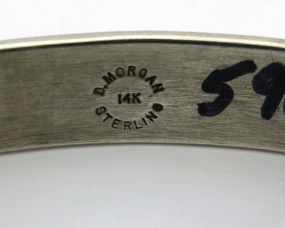 Navajo Bracelet SOLID .925 Silver & 12K Gold Filled Signed B Morgan C.80's