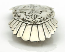 Navajo Hair Clip Barrette .925 Silver Hand Stamped Artist Signed C Montoya C80s