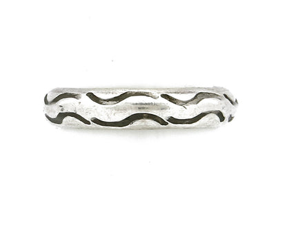 Women's Navajo Ring .925 SOLID Silver Hand Stamped Circa 1980's