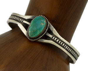 Women's Navajo .925 Silver Arizona Turquoise Artist Signed AL C.80's