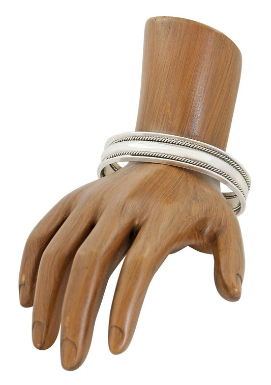 VTG Signed Navajo Indian Artist TAHE .925 Silver Cuff Bracelet