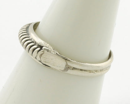 Navajo Ring .925 Silver Size 8.75 Handmade Native American Artist C.1980s