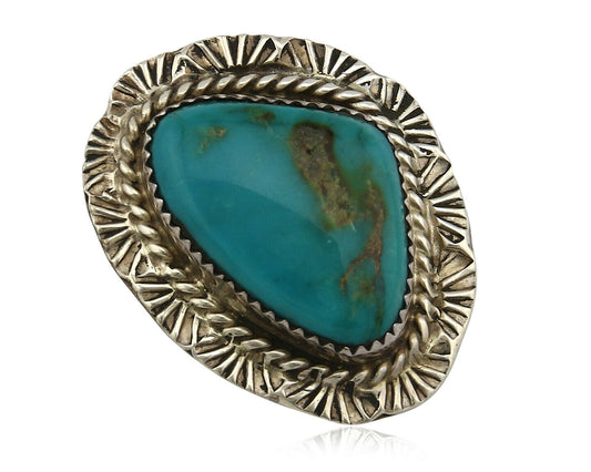 Navajo Pendant .925 Silver Royston Turquoise Native Artist C.80's