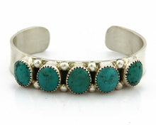 Navajo Bracelet .925 Silver Natural Turquoise Signed C Jones C.80's