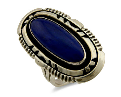 Navajo Ring .925 Silver Lapis Lazuli Artist William Denetdale C.80's