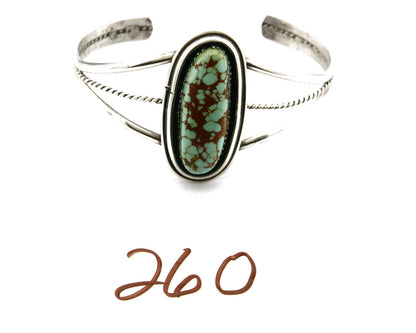 Women's Navajo Turquoise Bracelet .925 Silver Handmade Shadowbox Cuff