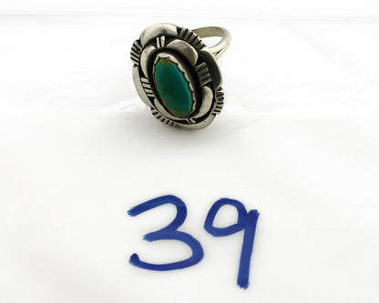 Navajo Ring .925 Silver Royston Turquoise Artist Signed L. M. Nez C80s