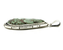 C. 1990 Rare Large Variscite Navajo Signed Begay .925 Silver Stamped Pendant