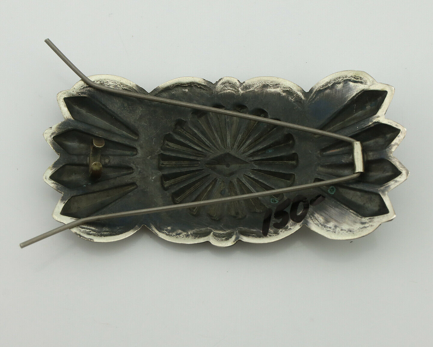 Women's Navajo Hair Clip .925 Silver Handmade Native Artist C.80's