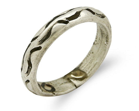 Women's Navajo Ring .925 SOLID Silver Hand Stamped Circa 1980's