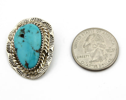 Navajo Pendant .925 Silver Arizona Turquoise Artist C.80's