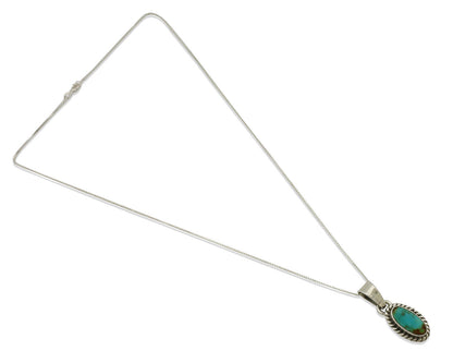 Navajo Necklace .925 Silver Arizona Turquoise Artist Gecko C.1980's