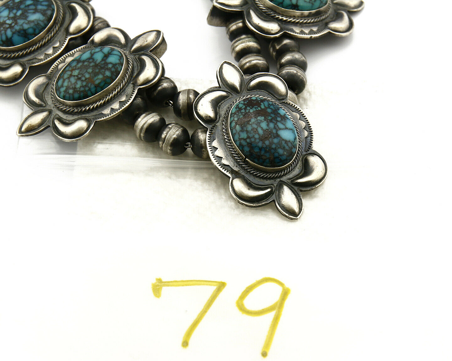 Women's Navajo Squash Necklace Paul Begay Turquoise C.80's