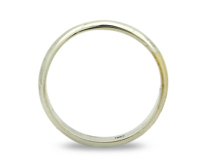 Wedding Band 18k Gold SOLID White 3.5 mm Wide Ring