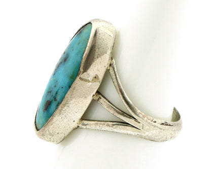 Navajo Ring .925 Silver Arizona Turquoise Native American Artist C80s