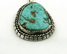 Navajo Pendant .925 Silver Kingman Turquoise Signed Artist Tom Willeto C.80's